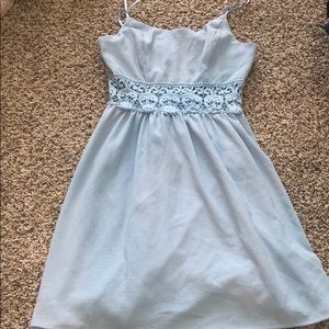 Satin light blue dress